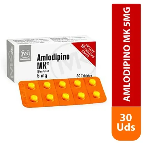 Amlodipino Mk 5mg x 30 Mas 30 Tab 60u Unidad