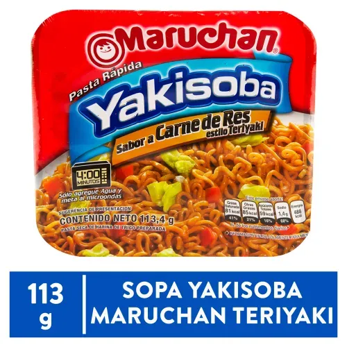 Pasta Maruchan Rápida Yakisoba Sabor Res - 113 g