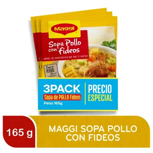 Sopa Maggi Pollo con Fideos 3 Pack - 165 g