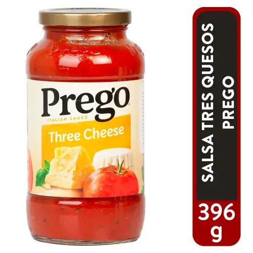 Salsa Prego Preparada 3 Quesos Para Pasta - 396gr