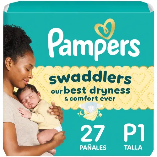 Pañales Pampers Swaddlers Talla P 2.7 kg - 27 Uds