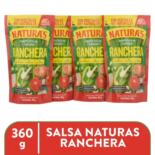 Salsa Naturas Ranchera 4pack 360g