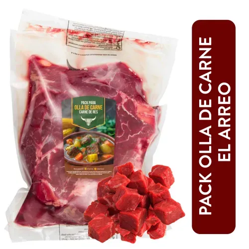 Carne de res El arreo para olla de carne