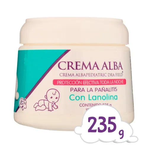 Crema para la pañalitis Alba con lanolina para protección y alivio - 235 g