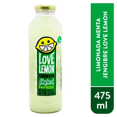 Bebida Love Lemon sabor limonada menta y jengibre - 475 ml