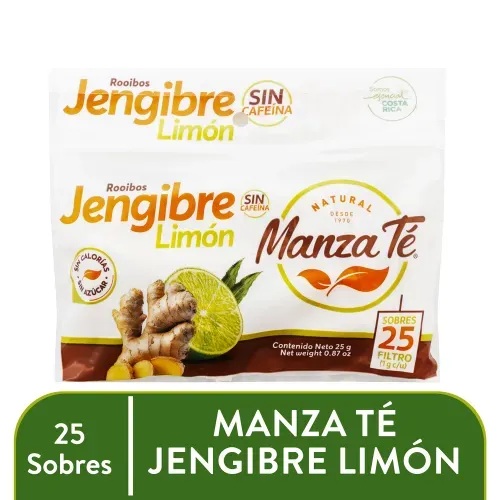 Té ManzaTé Jengibre Limón bolsa 25 Uds - 25 g