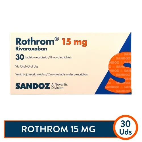 Rothrom 15 Mg X 30 Tabs-Precio indicado por anticoagulantes