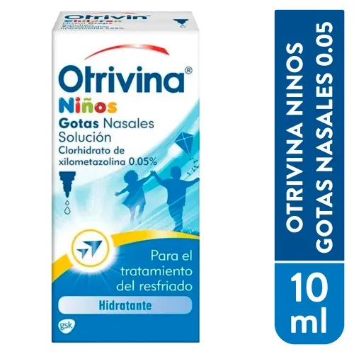 Otrivina Ninos 0 05 10ml Gts-Precio indicado por descongest. topicos