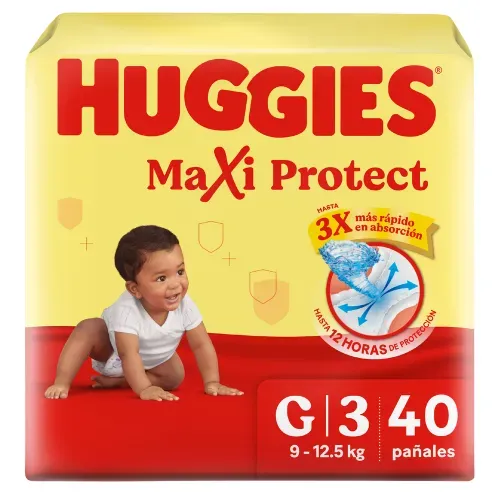 Pañales Huggies Maxi Protect Etapa 3/G - 40 Unidades