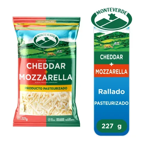 Queso Monteverde Mozarella Cheddar - 227 g