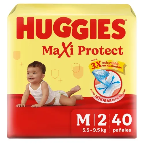 Pañales Huggies Maxi Protect Etapa 2/M - 40 Unidades