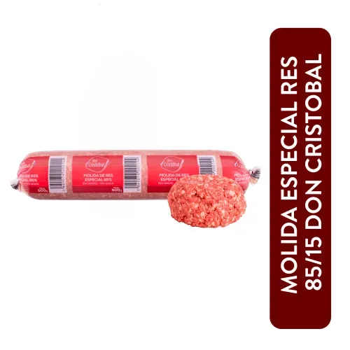 Carne Don Cristobal Molida De Res Especial 85% Magra Y 15% Grasa - 500 g