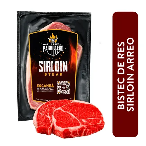 Bistec De Res Sirloin Arreo, Empacado, Precio indicado por Kilo