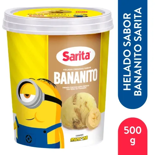 Helado Banano c Salsa De Choco Sarita Unidad