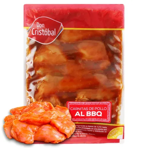 Carnitas De Pollo Marinado BBQ Don Cristobal, Empacado, Precio indicado por Kilo