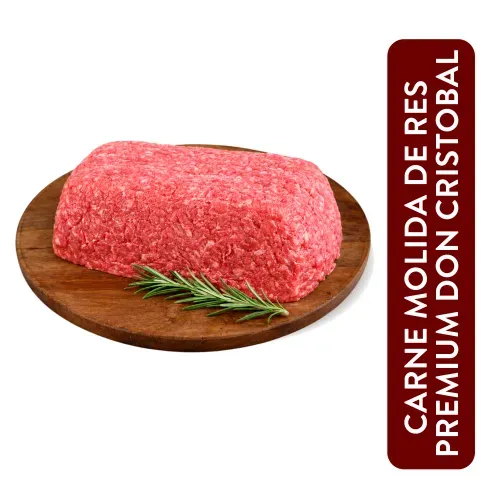 Carne Molida De Res Premium Don Cristobal, 90% Magra, 10% Grasa, Precio indicado por Kilo