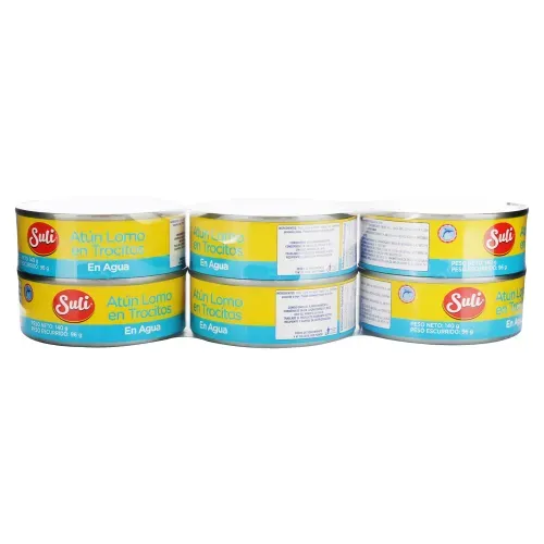 Atún Suli Trocitos En Agua 6 Pack - 840 g
