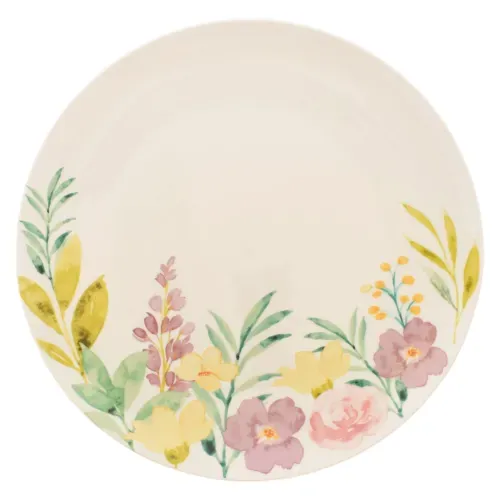 Ms Plato Plano De Porcelana 10 Floral