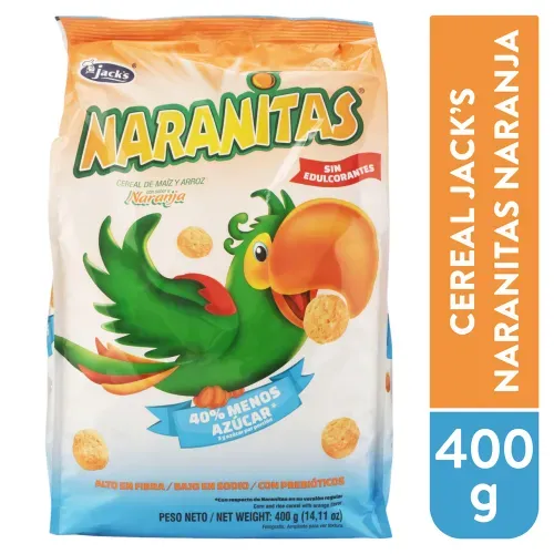 Cerea Jacks Naranitas Menos Azucar400 g