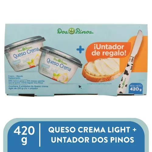 Queso Crem Light 210g 2pk Untador Gra Unidad