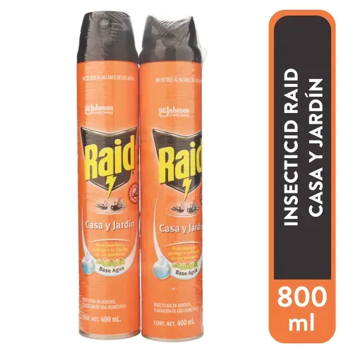 2pack Insecticid Raid Casa Jard Tf 800ml