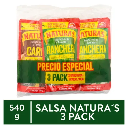 Salsa Naturas Mixto 3pack 540g