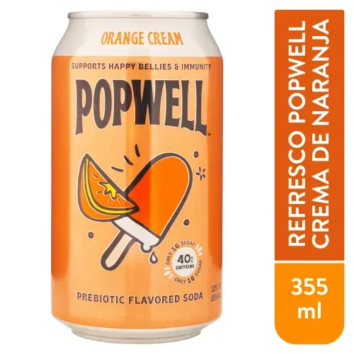 Popwell Crem De Naran Cafeina 355 ml