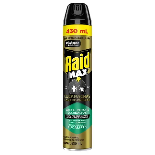 Insecticida Raid Max Eucalipto Aerosol - 430 ml
