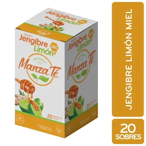 Té Jengibre Limón Miel Manza Té caja 20 Uds - 26 g