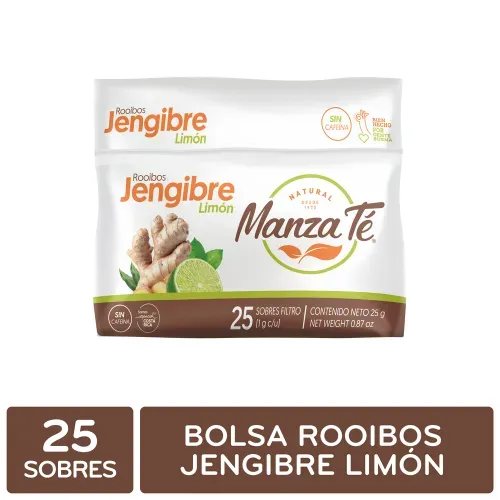 Té Jengibre Limón Manza Té bolsa 25 Uds - 25 g