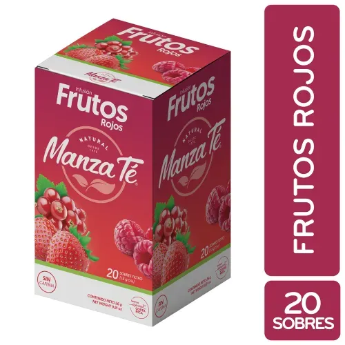 Infusión Frutos Rojos Manza Té caja 20 Uds - 26 g