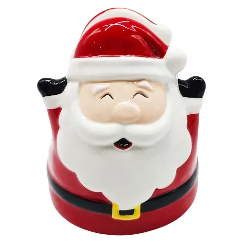 Servilletero Holiday Time Santa cerámico Navidad