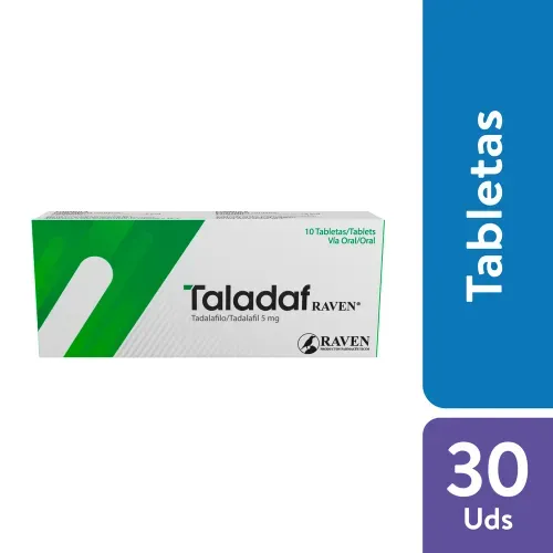 Taladaf Raven 5 Mg Raven X 30 tabletas