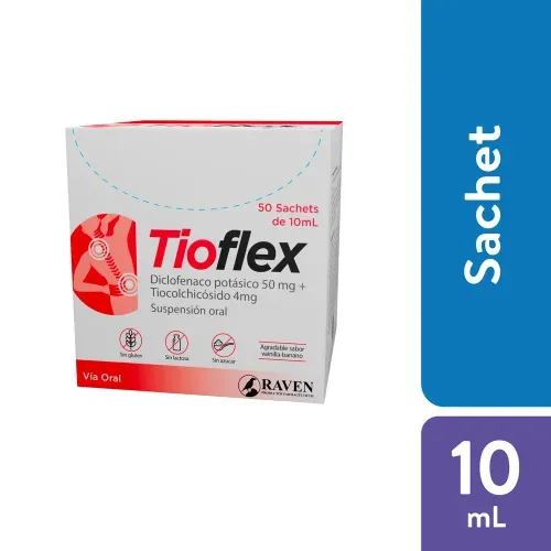Tioflex caja 10 ml - Precio indicado por sachet