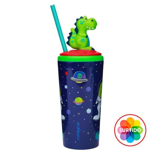 Botella Plast Cool Gear Trex Topper 18oz