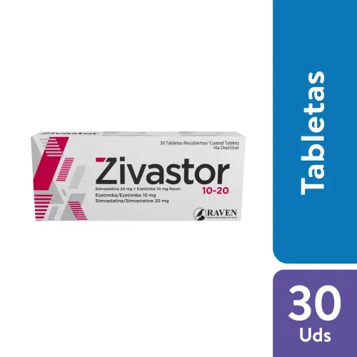 Zivastor 10 mg/20 mg caja 30 comprimidos - Precio indicado por caja