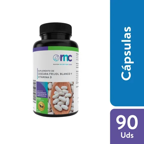 Cáscara de Frijol Blanco marac RNC Vitamina D 90 cápsulas