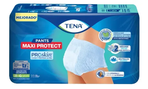 Ropa interior unisex tipo calzón Tena  Pants Maxi Protect  Absorción Abundante para tu día a día Talla G - 16 piezas