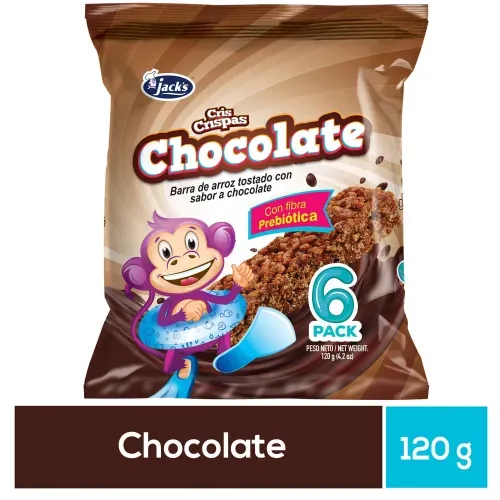 Barra Cris Crispas Jacks chocolate 6 pack -120g