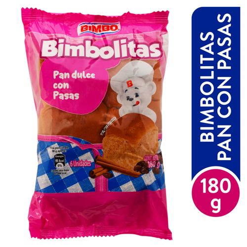 Pan Dulce Bimbolitas Pasas 1p 180 Gr