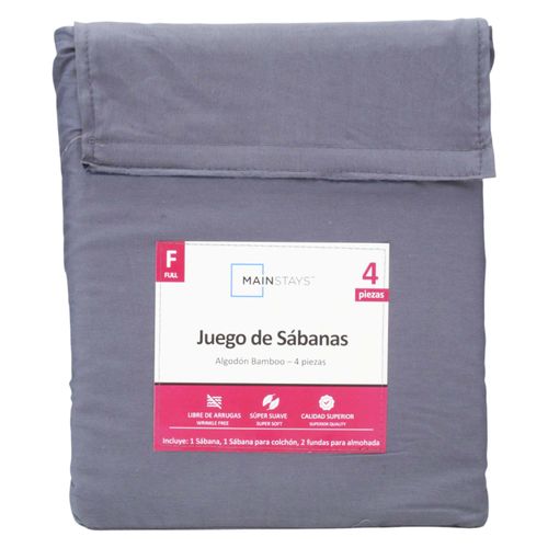 Ms Sabana De Algodon Doble Gris