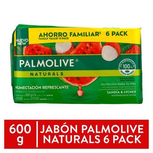 Jabon Palmolive Sandia Lychee 6pck 600 G
