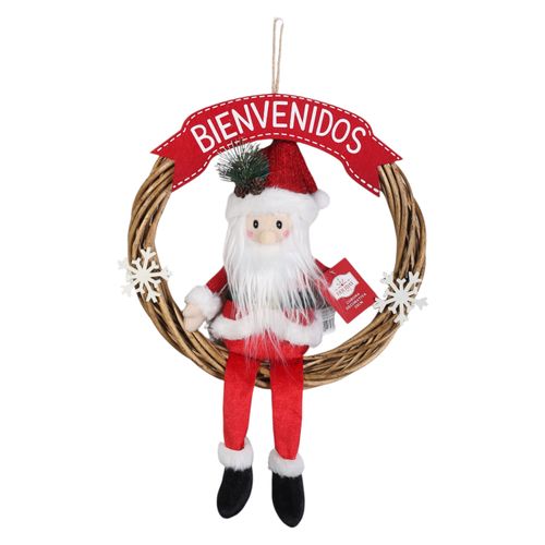 Corona Holiday Time decorativa con diseño festivo Navidad - 33 cm