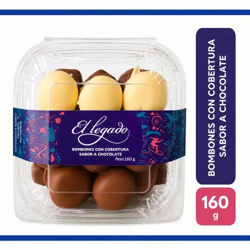 Bombón El Legado recubierto chocolate caja - 160 g
