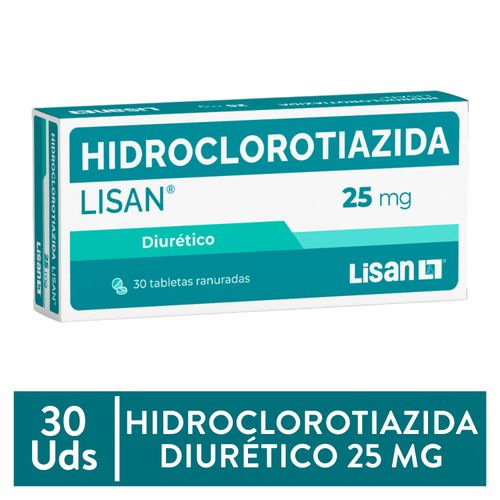 Hidroclorotiazida L 25Mg, Precio indicado por unidad