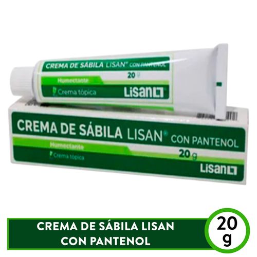 Crema tópica de sábila Lisan con pantenol - 20 g