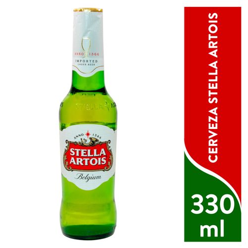 Cerveza Stella Artois Botella - 330 ml