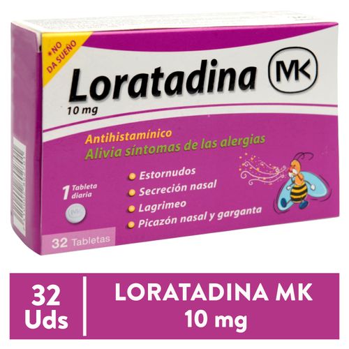 Loratadina Mk 10 Mg X 32 Tabletas