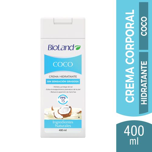 Crema Bioland Coco Filtro Uv 400ml
