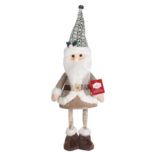Figura Holiday Time decorativa de pie de Santa Claus para Navidad - 60 cm